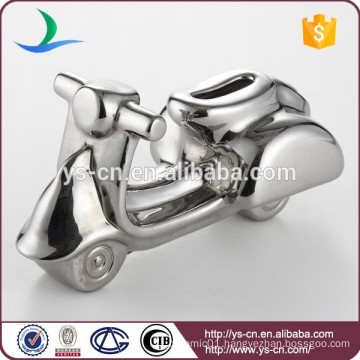 Bestselling Modern Motorcycle Shape Ceramic Coin Bank